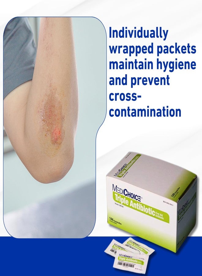 MediChoice First Aid Triple Antibiotic Ointments, .9 Gram Packets, Individually Wrapped, Bacitracin .9 Grams, 1314OINT209 (Box of 144) - Image 5